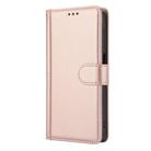 For OPPO A58 4G Global Skin Feel Pure Color Card Slots Leather Phone Case with Dual Lanyard(Rose Gold) - 2