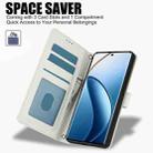 For OPPO A60 4G Global Skin Feel Pure Color Card Slots Leather Phone Case with Dual Lanyard(White) - 2
