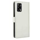 For OPPO A74 4G / A95 4G Skin Feel Pure Color Card Slots Leather Phone Case with Dual Lanyard(White) - 3