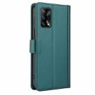 For OPPO A74 4G / A95 4G Skin Feel Pure Color Card Slots Leather Phone Case with Dual Lanyard(Green) - 3