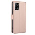 For OPPO A74 4G / A95 4G Skin Feel Pure Color Card Slots Leather Phone Case with Dual Lanyard(Rose Gold) - 3