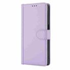 For OPPO A78 4G Global Skin Feel Pure Color Card Slots Leather Phone Case with Dual Lanyard(Purple) - 2