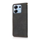 For Redmi Note 13 4G Dual-color Stitching Leather Phone Case(Black Brown) - 3