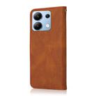 For Redmi Note 13 4G Dual-color Stitching Leather Phone Case(Brown Red) - 3