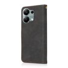 For Redmi Note 13 Pro 4G Dual-color Stitching Leather Phone Case(Black Brown) - 3