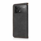 For Xiaomi Poco F6 Pro Dual-color Stitching Leather Phone Case(Black Brown) - 3