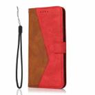 For Xiaomi Poco C61 Dual-color Stitching Leather Phone Case(Brown Red) - 2