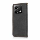 For Xiaomi Poco X6 Dual-color Stitching Leather Phone Case(Black Brown) - 3