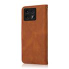 For Xiaomi 14T Dual-color Stitching Leather Phone Case(Brown Red) - 3