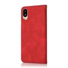 For Sharp Basio active SHG09 Dual-color Stitching Leather Phone Case(Red Blue) - 3