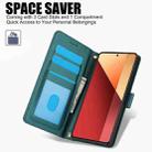 For Redmi 13C 4G / Poco C65 / Poco M6 5G Skin Feel Pure Color Card Slots Leather Phone Case with Dual Lanyard(Green) - 2