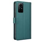 For Redmi Note 11 4G / Note 12S 4G Global Skin Feel Pure Color Card Slots Leather Phone Case with Dual Lanyard(Green) - 3