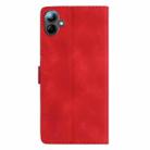 For Samsung Galaxy A07 5G Flower Butterfly Embossing Pattern Leather Phone Case(Red) - 3