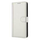 For Samsung Galaxy S22+ 5G Skin Feel Pure Color Card Slots Leather Phone Case with Dual Lanyard(White) - 2