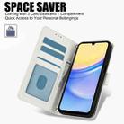 For Samsung Galaxy A05s Skin Feel Pure Color Card Slots Leather Phone Case with Dual Lanyard(White) - 2