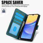 For Samsung Galaxy A33 5G Skin Feel Pure Color Card Slots Leather Phone Case with Dual Lanyard(Green) - 2