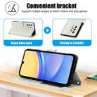 For Samsung Galaxy A23 4G / 5G / M23 / F23 Skin Feel Pure Color Card Slots Leather Phone Case with Dual Lanyard(White) - 3
