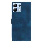 For Redmi Note 13 4G Flower Butterfly Embossing Pattern Leather Phone Case(Blue) - 3