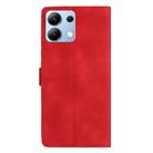 For Redmi Note 13 4G Flower Butterfly Embossing Pattern Leather Phone Case(Red) - 3