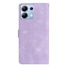 For Redmi Note 13 4G Flower Butterfly Embossing Pattern Leather Phone Case(Purple) - 3