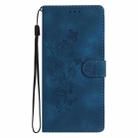 For Xiaomi Poco C61 Flower Butterfly Embossing Pattern Leather Phone Case(Blue) - 2