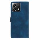 For Xiaomi Poco X6 Flower Butterfly Embossing Pattern Leather Phone Case(Blue) - 3