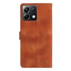 For Xiaomi Poco X6 Flower Butterfly Embossing Pattern Leather Phone Case(Brown) - 3