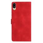 For Sharp Basio active SHG09 Flower Butterfly Embossing Pattern Leather Phone Case(Red) - 3