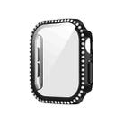 For Apple Watch Series 10 42mm Plating Diamond PC Hybrid Tempered Film Watch Case(Black) - 1