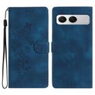 For OnePlus Nord 4 Flower Butterfly Embossing Pattern Leather Phone Case(Blue) - 1