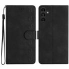 For Samsung Galaxy A16 5G Seven Butterflies Embossed Leather Phone Case(Black) - 1