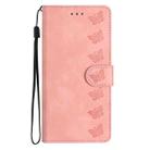 For Samsung Galaxy A06 4G Seven Butterflies Embossed Leather Phone Case(Pink) - 2