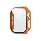 For Apple Watch Series 10 46mm Spray Glazing PC Integrated Tempered Film Watch Case(Orange) - 1