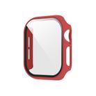 For Apple Watch Series 10 46mm Spray Glazing PC Integrated Tempered Film Watch Case(Red) - 1