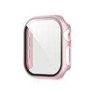 For Apple Watch Series 10 46mm Spray Glazing PC Integrated Tempered Film Watch Case(Rose Gold) - 1