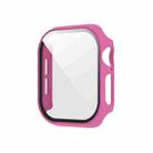 For Apple Watch Series 10 46mm Spray Glazing PC Integrated Tempered Film Watch Case(Rose Red) - 1