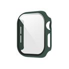 For Apple Watch Series 10 46mm Spray Glazing PC Integrated Tempered Film Watch Case(Dark Green) - 1