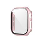 For Apple Watch Series 10 42mm Spray Glazing PC Integrated Tempered Film Watch Case(Rose Gold) - 1