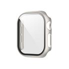 For Apple Watch Series 10 42mm Spray Glazing PC Integrated Tempered Film Watch Case(Titanium Gold) - 1