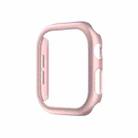 For Apple Watch Series 10 46mm Spray Glazing PC Hollow Watch Case(Rose Gold) - 1