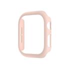 For Apple Watch Series 10 46mm Spray Glazing PC Hollow Watch Case(Sand Pink) - 1