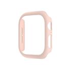 For Apple Watch Series 10 42mm Spray Glazing PC Hollow Watch Case(Sand Pink) - 1