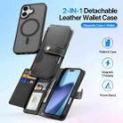 For iPhone 17 DUX DUCIS Lawa Series 2 in 1 Wallet Zipper Detachable MagSafe Phone Case with Lanyard(Black) - 2