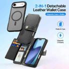 For iPhone 17 Air DUX DUCIS Lawa Series 2 in 1 Wallet Zipper Detachable MagSafe Phone Case with Lanyard(Black) - 2