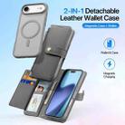 For iPhone 17 Air DUX DUCIS Lawa Series 2 in 1 Wallet Zipper Detachable MagSafe Phone Case with Lanyard(Grey) - 2