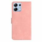 For Redmi Note 13 4G Seven Butterflies Embossed Leather Phone Case(Pink) - 3
