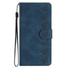 For Redmi Note 13 4G Seven Butterflies Embossed Leather Phone Case(Blue) - 2