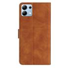 For Redmi Note 14 4G Seven Butterflies Embossed Leather Phone Case(Brown) - 3