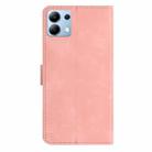 For Redmi Note 14 4G Seven Butterflies Embossed Leather Phone Case(Pink) - 3