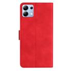 For Redmi Note 14 4G Seven Butterflies Embossed Leather Phone Case(Red) - 3